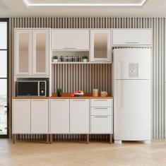 Imagem de Cozinha Compacta 4 Peças 10 Portas 2 Gavetas Paris Sallêto Branco