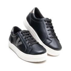 Imagem de Tênis Casual Feminino Cadarço Moda Elegante Detalhes Delicados Sola Re