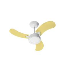 Imagem de Ventilador De Teto Led Colors Br/Amarelo 110V+Controle Rem. - Venti-De