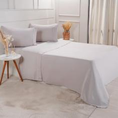 Imagem de Jogo de Cama Casal Serenitá 4 Pçs Bordado Festonê 138x188x30cm