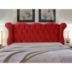 Imagem de Cabeceira De Cama Box Madeira Estofada Luxo Casal Safira - D'julia