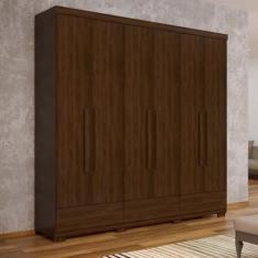 Imagem de Guarda roupa casal 6p lexus jacaranda - village móveis