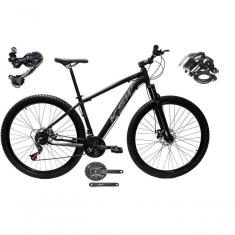 Imagem de Bicicleta Aro 29 Ksw Xlt Shimano Deore E Altus 27v Freio Hidráulico Garfo Trava - Preto-prata Tam.15