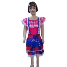 Imagem de Fantasia de Festa Junina Jardineira Infantil Xadrez - Gugudada, 16