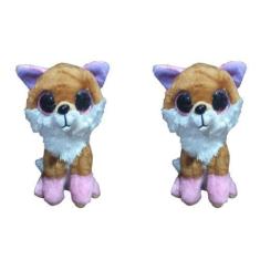 Imagem de Kit C/2x Brinquedo de Pelúcia Raposa - Ty Rara