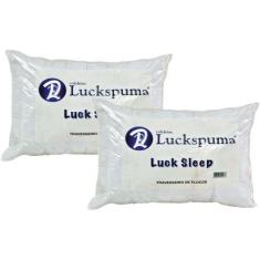Imagem de Travesseiro Espuma Luck Sleep Flocos Kit c/ 2 Un (45x65x12) - Luckspum