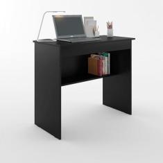Imagem de Escrivaninha Mesa de Computador com 1 Gaveta e Prateleira para Quarto ou Escritório Estudo Notebook(Preto)