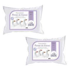 Imagem de Kit com 2 Travesseiros Enchimento em Penas Naturais - Daune