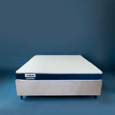 Imagem de Cama Box Casal com Colchão Guldi Duplo Plus D28 Azul e Natural