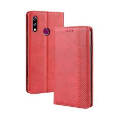 Imagem de Capa para LG W10, capa flip carteira com suporte de couro para LG W10, capa magnética retrô para celular, capa carteira de telefone com compartimentos para cartões