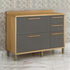 Imagem de Balcão para Cozinha 3 Portas 2 Gavetas 120cm Torino - Valdemóveis