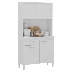 Imagem de Armario Cozinha Ceara Com 4 Portas Branco Branco