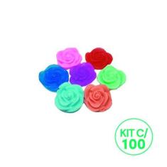 Imagem de Kit 100 Unidades Mini Sabonete Artesanal Rosa Flor 1,5 cm - D&C