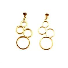 Imagem de Brinco Circulos Folheado A Ouro