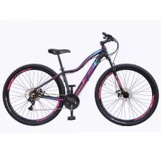 Imagem de Bicicleta Aro 29 Ksw 18v Absolute Hidráulica Trava K7 11-40 - Preto-rosa E Azul - 15"