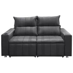 Imagem de Sofá Retrátil E Reclinável 2 Lugares 1.60m Madri Suede Speciale Home Chumbo