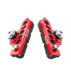 Imagem de Bicicleta C Pinça de freio estendida (conjunto de 2) freio de aro de liga de alumínio substituível resistente ao desgaste para bicicleta de estrada, MTB, bicicleta dobrável (vermelho-preto)
