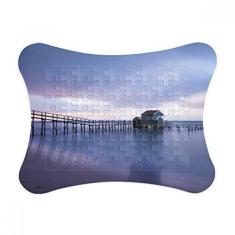 Imagem de Moldura de enigma da natureza da casa do oceano, decoração de quadros, quebra-cabeça