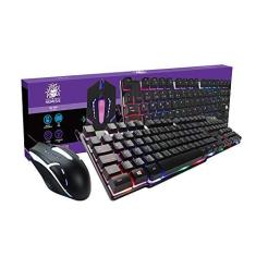 Imagem de 5+ Kit Teclado e Mouse Gamer, Santana Centro, Start, USB, Preto, 015-0052