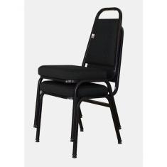 Imagem de 02 Cadeiras Empilhável Para Hotelaria Linha Hotel Jersey Preto
