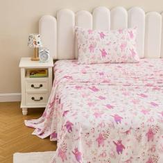 Imagem de Gogreen Jogo de lençol para crianças, solteiro, de microfibra, respirável e sedoso, macio, 3 peças, lençol com elástico, 3 peças, lençol de solteiro