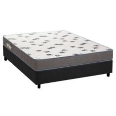 Imagem de Cama Box Casal: Colchão Espuma D33 Ortobom Light Saúde + Base Crc Suede Gray(138x188)