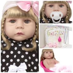 Imagem de Bebe Reborn Menina Loira Abigail Corpo 100% Vinil Siliconado - Cegonha