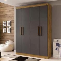 Imagem de Guarda Roupa Casal 4 Portas 2 Gavetas Supreme Batrol Móveis