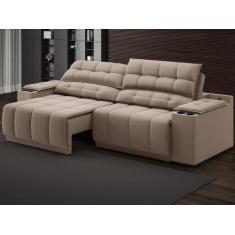 Imagem de Sofá Com Porta Copos Carregador Usb Ret Rec Samurai 2,30M Velosuede Ma