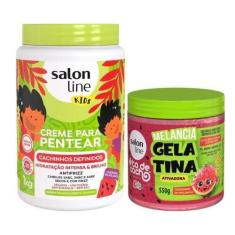 Imagem de Creme Para Pentear + Gelatina Ativadora Salon Line Melancia
