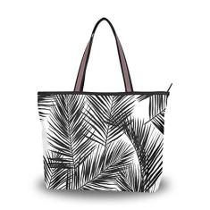 Imagem de Bolsa de ombro My Daily feminina com folhas de palmeiras, Multi, Medium