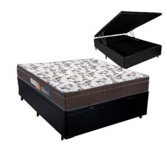 Imagem de Cama Box Baú Casal + Colchão Ortopédico De Espuma Firme Orthoface Polar 138X188x25cm - Suporta Até 120Kg Por Pessoa