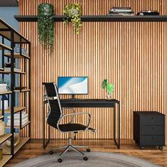 Imagem de Mesa de Escritório Brad Preta 120 cm