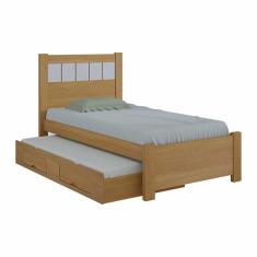 Imagem de Cama Solteiro Com Cama Auxiliar Primícia Plus D`Doro Móveis Cinamomo/Off White