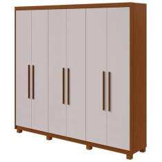 Imagem de Guarda-Roupas Casal Aries 6 Portas 5 Gavetas Sem Espelho Com Pés - Lop