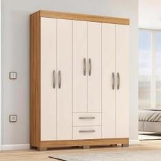 Imagem de Guarda Roupa Solteiro 6 Portas 2 Gavetas NT 6015 Notável Móveis