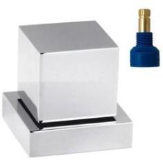 Imagem de Kit 3 Acabamento Registro Quadrado Cromado + Conversor