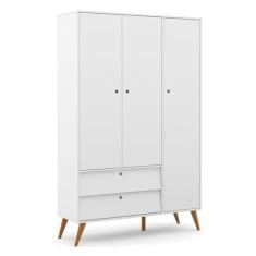 Imagem de Guarda Roupa Infantil 3 Portas E 2 Gavetas Gold 100% Mdf Cor Branco So