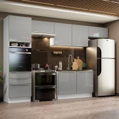 Imagem de Cozinha Completa 340001 Com Armário E Balcão Branco/Cinza