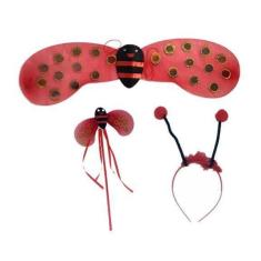 Imagem de Fantasia Infantil Asa Joaninha Com Tiara E Varinha