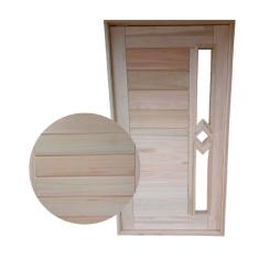 Imagem de Porta Pivotante Visor Losango Eucalipto 2,13x1,27