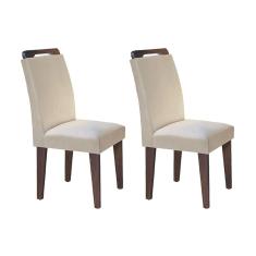 Imagem de Conjunto Com 2 Cadeiras Athenas Cor Café Rufato Móveis