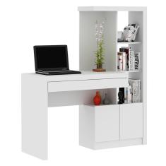 Imagem de Mesa Conjunto Para Escritório Home Office Me4143 Mdp Branco - Gran Belo