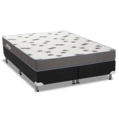 Imagem de Cama Box King: Colchão Espuma D33 Ortobom Light + Base CRC Courano Black(186x198)