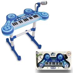Imagem de Piano e Teclado Eletrônico Infantil - Azul - Unik Toys