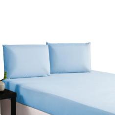 Imagem de Kit Jogo De Cama  Casal Padrão 3 Peças Tecido Macio 300 Fios - Entrou