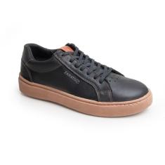 Imagem de Tênis Masculino Casual LC1001 em Couro Preto 2650