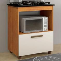 Imagem de Armário de Cozinha para Cooktop Salvia 1 Porta Nature/Off White - Kaik