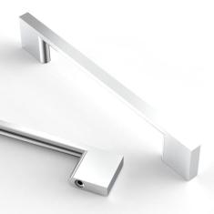 Imagem de Asidrama Pacote com 10 puxadores de armário de cozinha cromados polidos de 128 mm, puxadores de armário de cozinha para puxadores de gaveta de armário