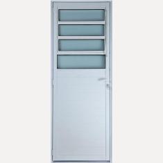 Imagem de Porta De Alumínio Lambril Basculante Direita Vidro Branco